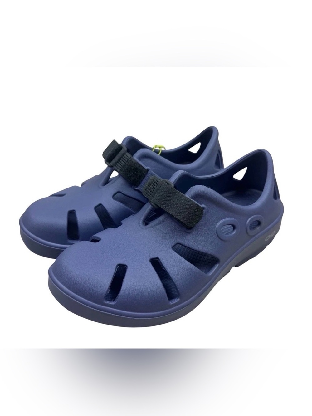 Oofos Oocandoo Mens size 10 Women’s 12 Sport Recovery Sandals Blue Shoe NWT